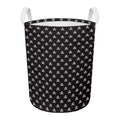 Pirate Skull Symbol Pattern Print Round Laundry Basket