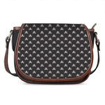 Pirate Skull Symbol Pattern Print Saddle Bag