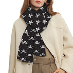 Pirate Skull Symbol Pattern Print Scarf
