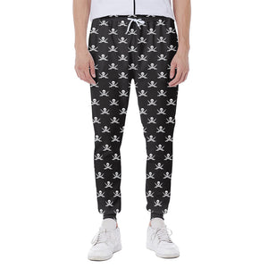 Pirate Skull Symbol Pattern Print Scuba Joggers