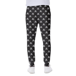 Pirate Skull Symbol Pattern Print Scuba Joggers