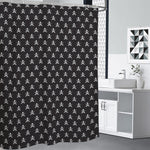 Pirate Skull Symbol Pattern Print Shower Curtain