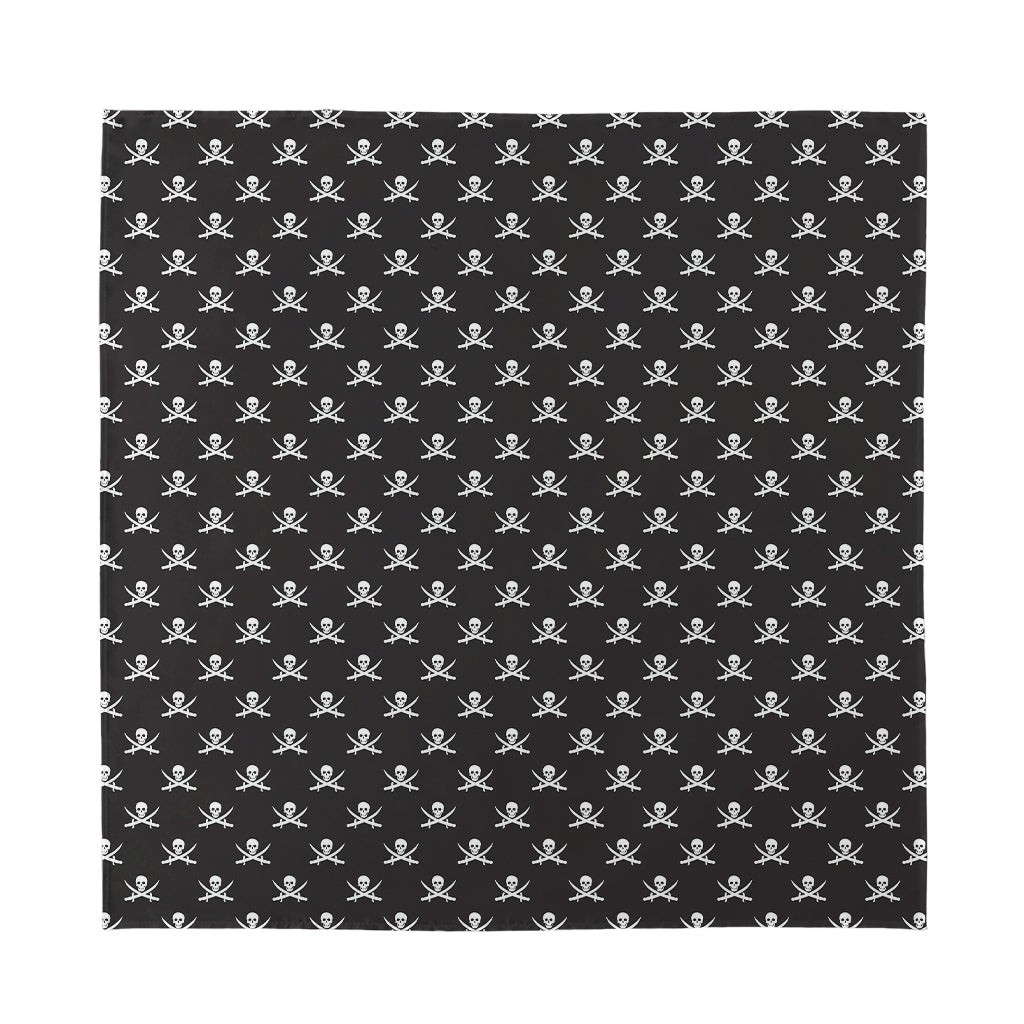 Pirate Skull Symbol Pattern Print Silk Bandana
