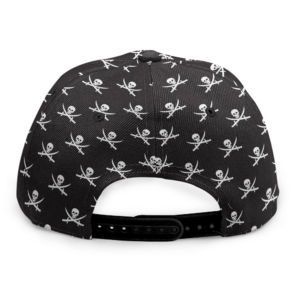 Pirate Skull Symbol Pattern Print Snapback Cap