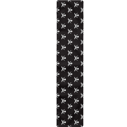 Pirate Skull Symbol Pattern Print Table Runner