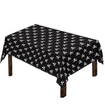 Pirate Skull Symbol Pattern Print Tablecloth
