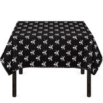 Pirate Skull Symbol Pattern Print Tablecloth
