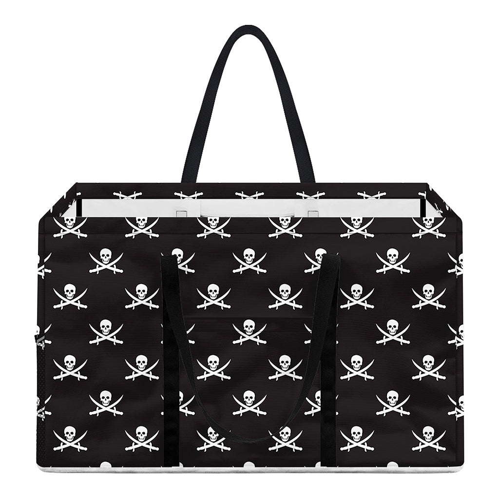 Pirate Skull Symbol Pattern Print Utility Tote Bag