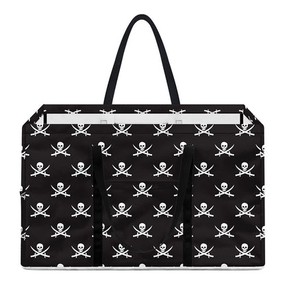 Pirate Skull Symbol Pattern Print Utility Tote Bag