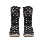 Pirate Skull Symbol Pattern Print Winter Boots