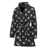 Pirate Skull Symbol Pattern Print Women's Bathrobe