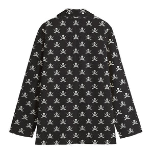 Pirate Skull Symbol Pattern Print Women's Blazer