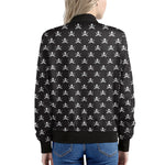 Pirate Skull Symbol Pattern Print Women's Bomber Jacket