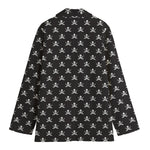 Pirate Skull Symbol Pattern Print Women's Cotton Blazer