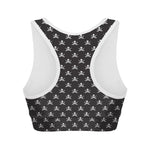 Pirate Skull Symbol Pattern Print Women's Sports Bra