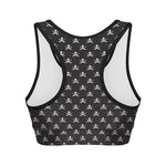 Pirate Skull Symbol Pattern Print Women's Sports Bra