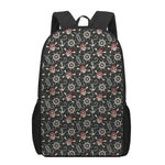 Pirate Theme Pattern Print 17 Inch Backpack