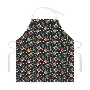 Pirate Theme Pattern Print Adjustable Apron