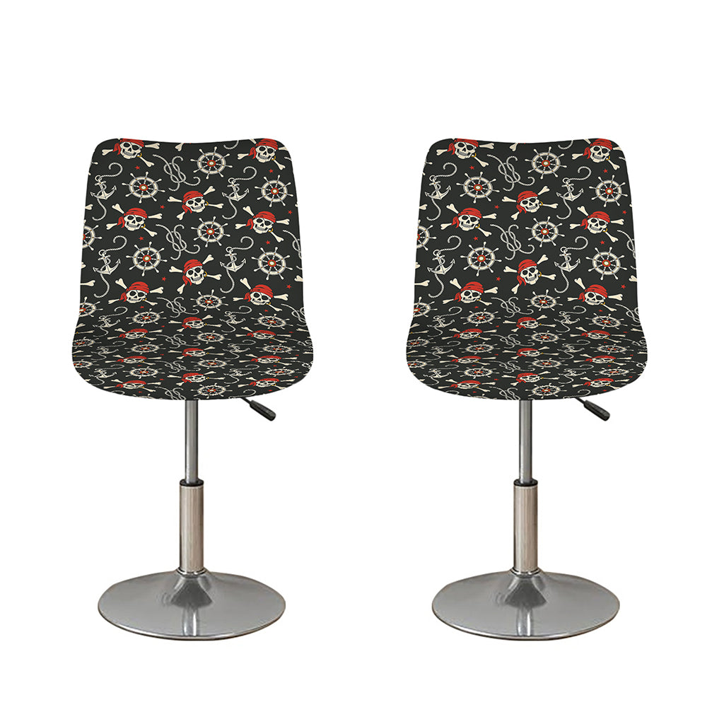 Pirate Theme Pattern Print Bar Stool Covers