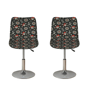 Pirate Theme Pattern Print Bar Stool Covers