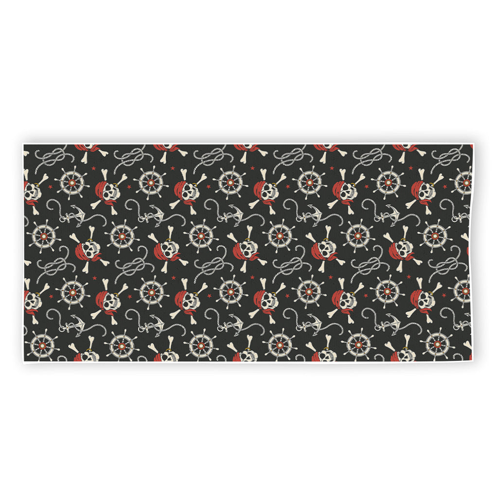 Pirate Theme Pattern Print Beach Towel