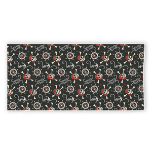 Pirate Theme Pattern Print Beach Towel