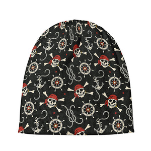 Pirate Theme Pattern Print Beanie