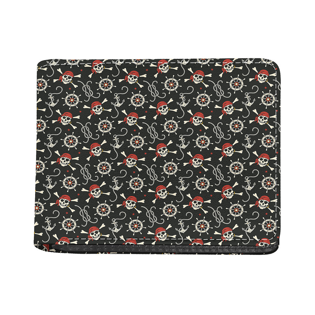 Pirate Theme Pattern Print Bifold Wallet