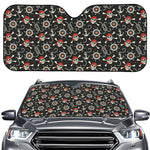 Pirate Theme Pattern Print Car Windshield Sun Shade