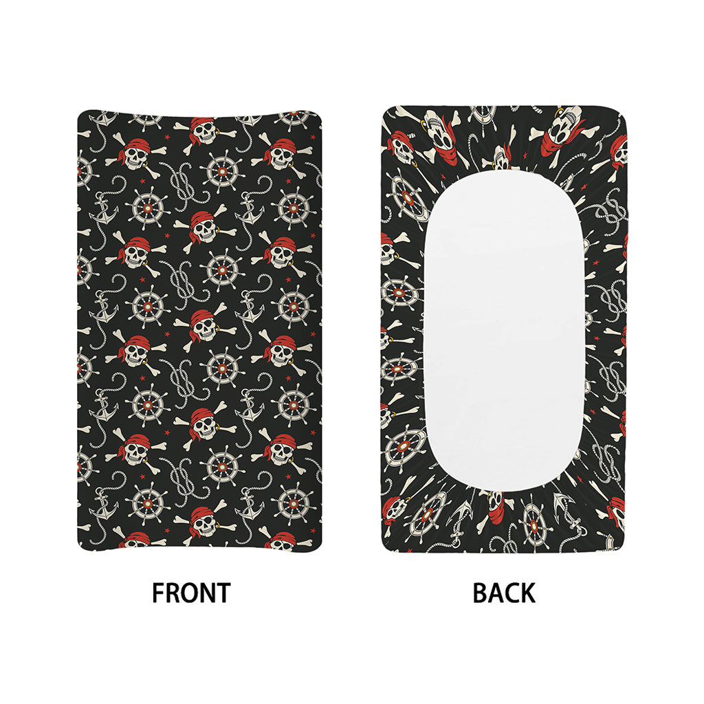 Pirate Theme Pattern Print Changing Pad Cover