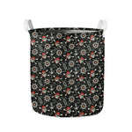 Pirate Theme Pattern Print Collapsible Laundry Basket