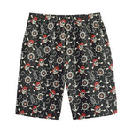 Pirate Theme Pattern Print Cotton Shorts