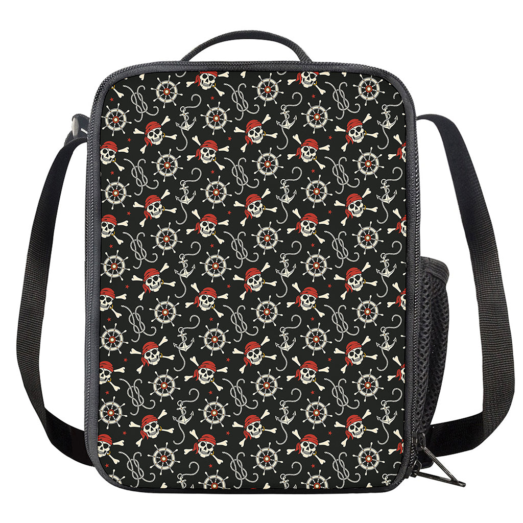 Pirate Theme Pattern Print Crossbody Lunch Bag