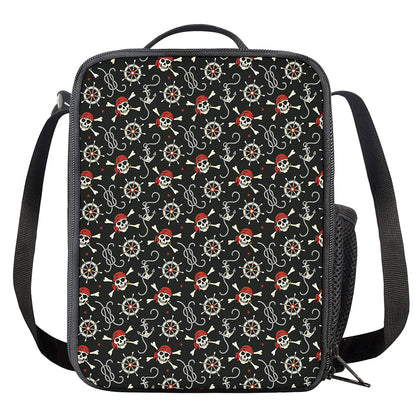 Pirate Theme Pattern Print Crossbody Lunch Bag