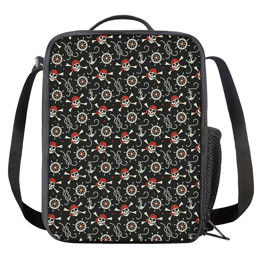 Pirate Theme Pattern Print Crossbody Lunch Bag