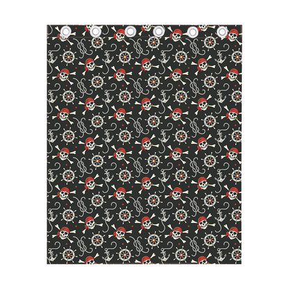 Pirate Theme Pattern Print Curtain