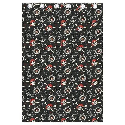 Pirate Theme Pattern Print Curtain