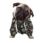 Pirate Theme Pattern Print Dog Zip Up Hoodie