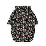 Pirate Theme Pattern Print Dog Zip Up Hoodie
