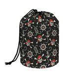 Pirate Theme Pattern Print Drawstring Makeup Bag