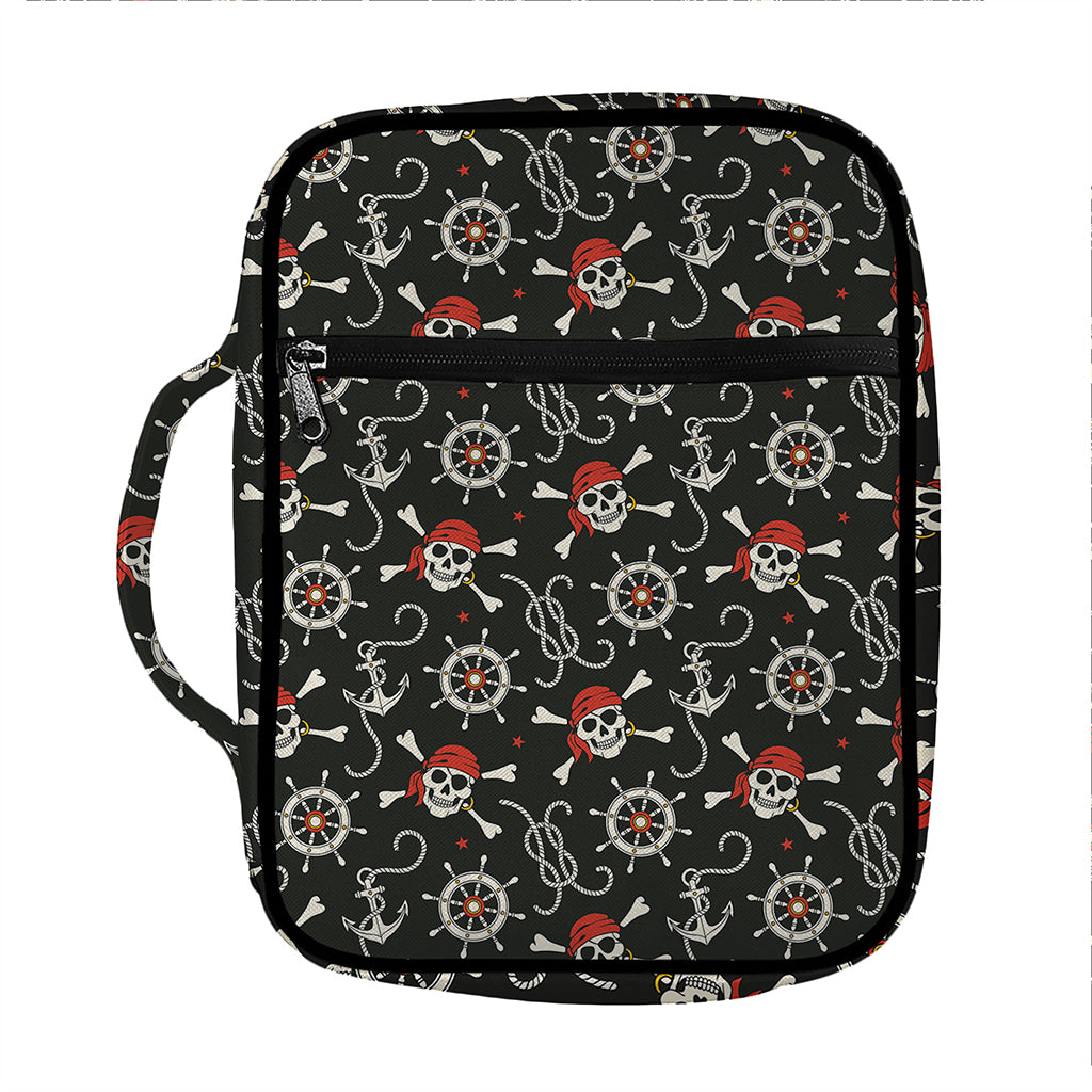 Pirate Theme Pattern Print Front Pocket Bible Bag