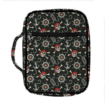 Pirate Theme Pattern Print Front Pocket Bible Bag