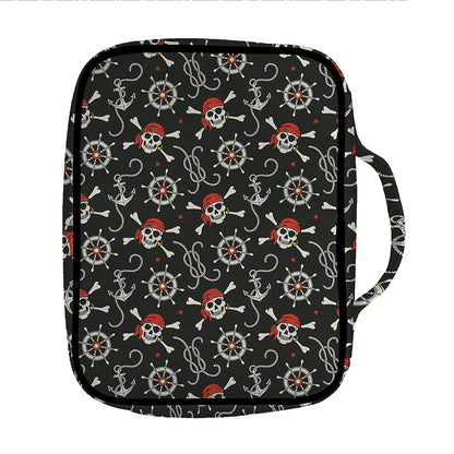 Pirate Theme Pattern Print Front Pocket Bible Bag