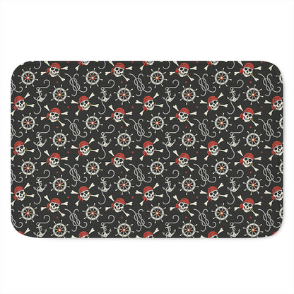 Pirate Theme Pattern Print Indoor Door Mat