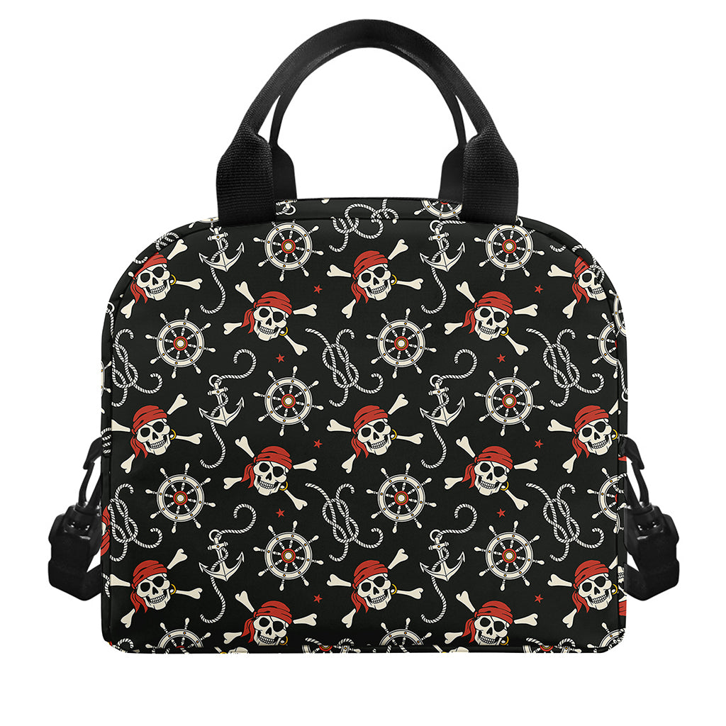 Pirate Theme Pattern Print Insulated Lunch Bag