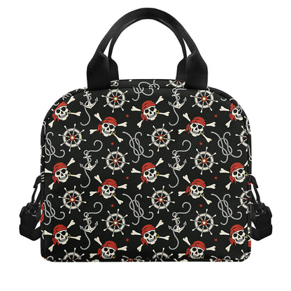Pirate Theme Pattern Print Insulated Lunch Bag