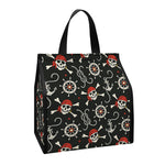 Pirate Theme Pattern Print Insulated Lunch Tote