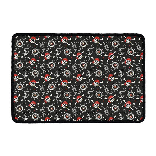 Pirate Theme Pattern Print Kitchen Mat
