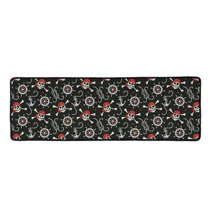 Pirate Theme Pattern Print Long Kitchen Mat