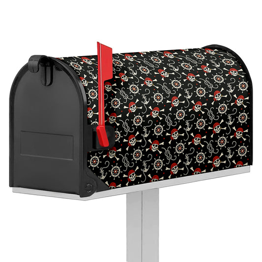 Pirate Theme Pattern Print Mailbox Cover
